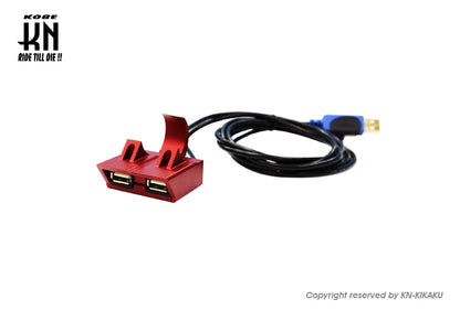 KOSO ファットバーブラケット専用 USBケーブルクイックチャージ　ブラック