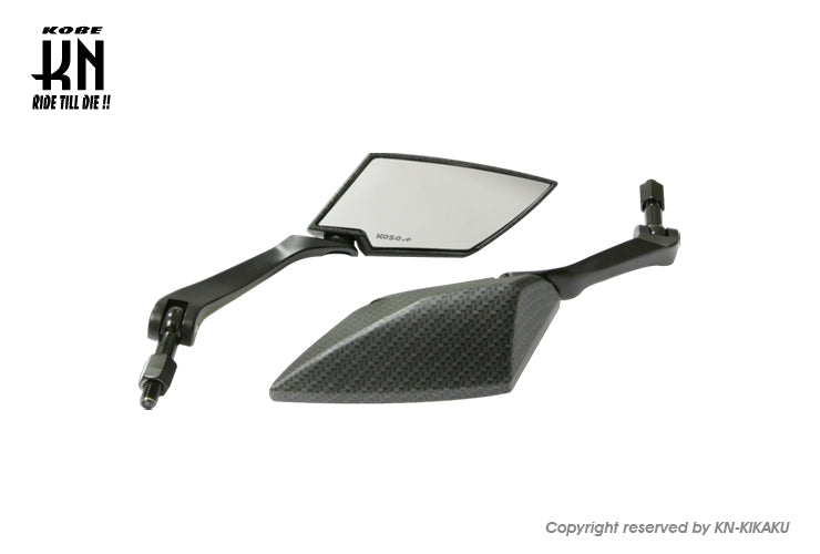 KOSO TTミラー KNバージョン【ツヤ消しカーボンルック/ブラック】クリアーレンズ