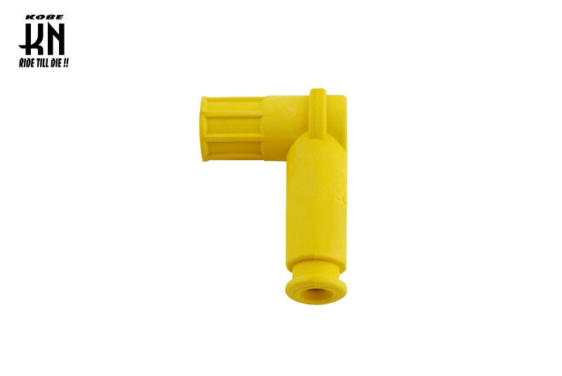 NCY 汎用プラグキャップ 90度 【イエロー】