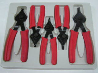スナップリングプライヤーセット　5本組