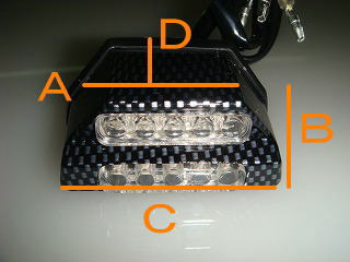 汎用LEDテール【タイプ3】メッキ