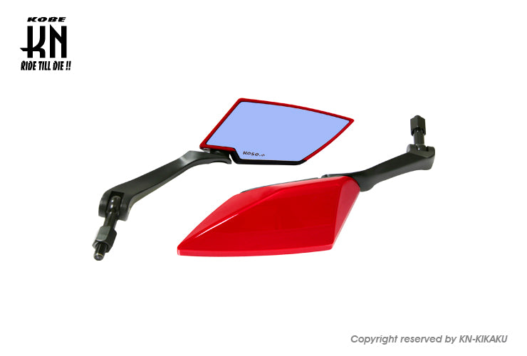 KOSO TTミラー KNバージョン【 レッド/ブラック】ブルーレンズ