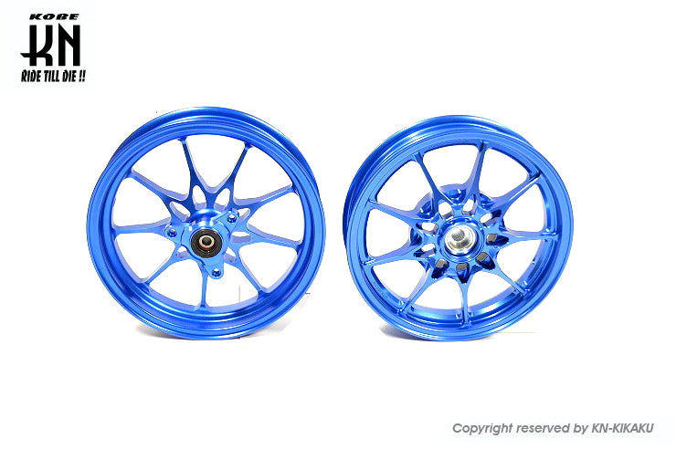 鍛造アルミホイール前後セット【ホンダディオDISK系】ブルー【タイプ1】