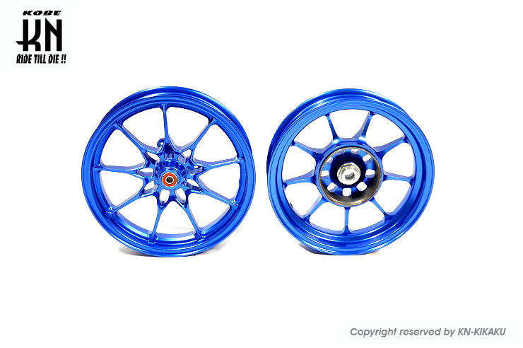 鍛造アルミホイール前後セット【ホンダディオDISK系】ブルー【タイプ1】