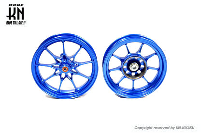 鍛造アルミホイール前後セット【ホンダディオDISK系】ブルー【タイプ1】