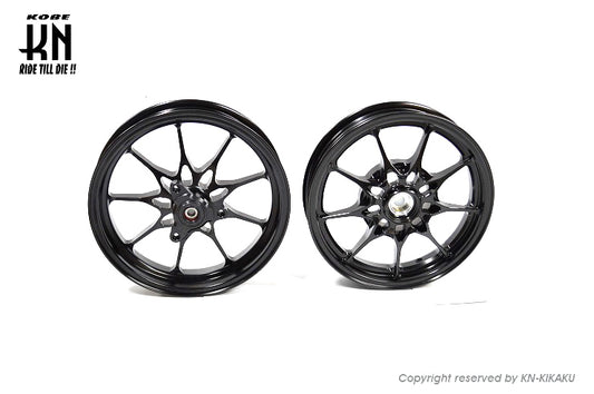 鍛造アルミホイール前後セット【ホンダディオDISK系】ブラック【タイプ1】