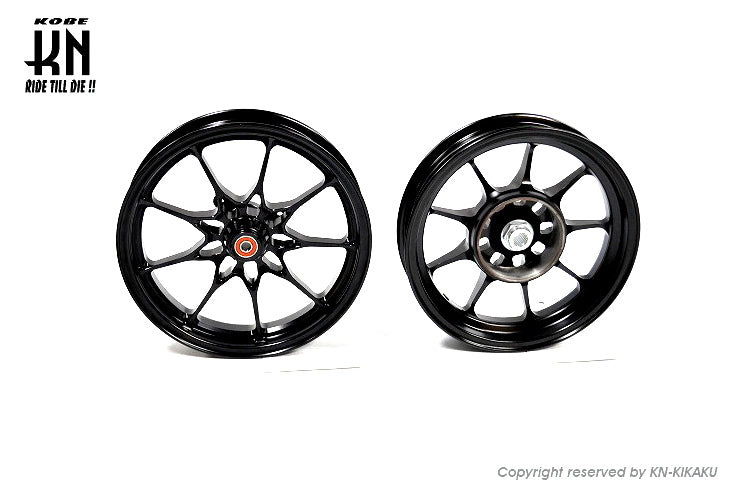 鍛造アルミホイール前後セット【ホンダディオDISK系】ブラック【タイプ1】