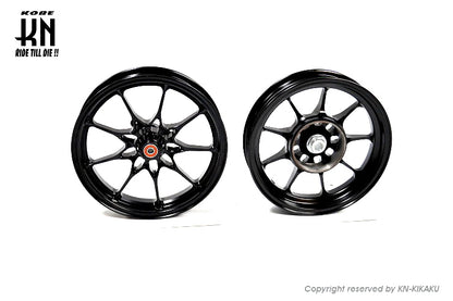 鍛造アルミホイール前後セット【ホンダディオDISK系】ブラック【タイプ1】