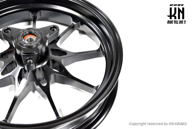 鍛造アルミホイール前後セット【ホンダディオDISK系】ブラック【タイプ1】