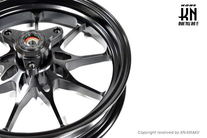 鍛造アルミホイール前後セット【ホンダディオDISK系】ブラック【タイプ1】