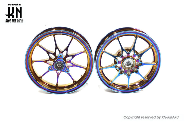 鍛造アルミホイール前後セット【ホンダディオDISK系】チタンカラー【タイプ1】