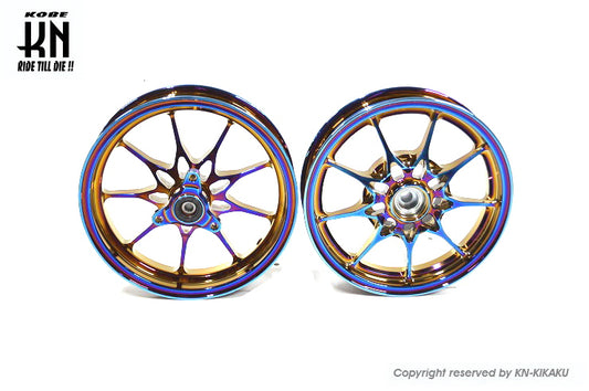 鍛造アルミホイール前後セット【ホンダディオDISK系】チタンカラー【タイプ1】