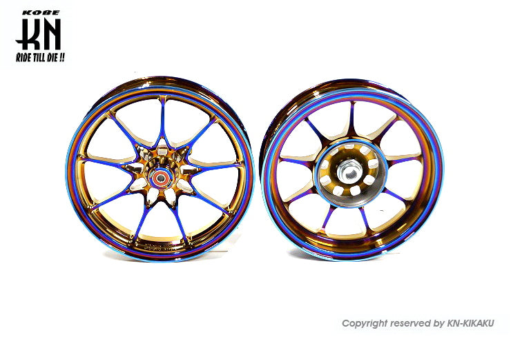 鍛造アルミホイール前後セット【ホンダディオDISK系】チタンカラー【タイプ1】