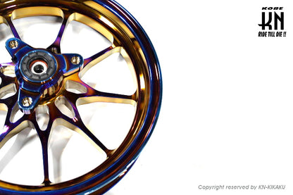 鍛造アルミホイール前後セット【ホンダディオDISK系】チタンカラー【タイプ1】