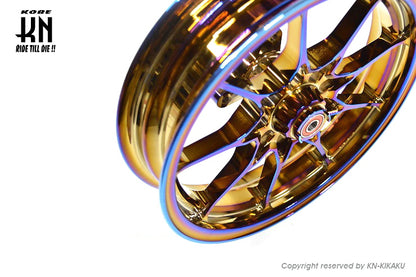 鍛造アルミホイール前後セット【ホンダディオDISK系】チタンカラー【タイプ1】