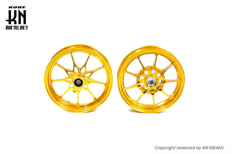 鍛造アルミホイール前後セット【ホンダディオDISK系】ゴールド【タイプ1】