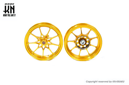 鍛造アルミホイール前後セット【ホンダディオDISK系】ゴールド【タイプ1】