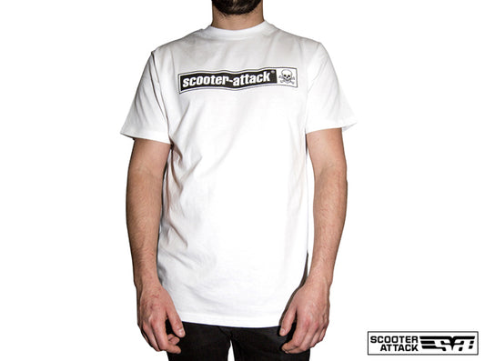 SCOOTER ATTACK Tシャツ ホワイト サイズL