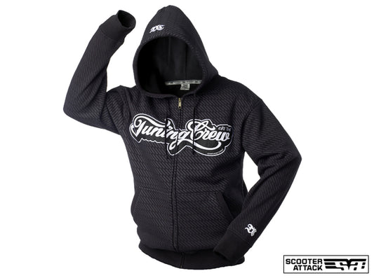 TuningCrew パーカー ブラック/グレー【 サイズL】