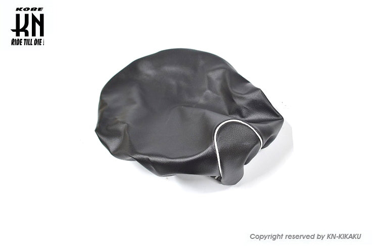 2WAY シートカバー【ゴム入り】 国産高品質【ビーノ 5AU/SA10】 ブラック/ホワイト(ホワイトパイピング)