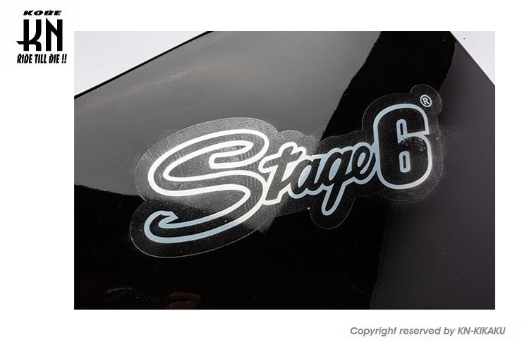 STAGE6【ステッカー】Stage6 logo silver 【200mm×60mm】