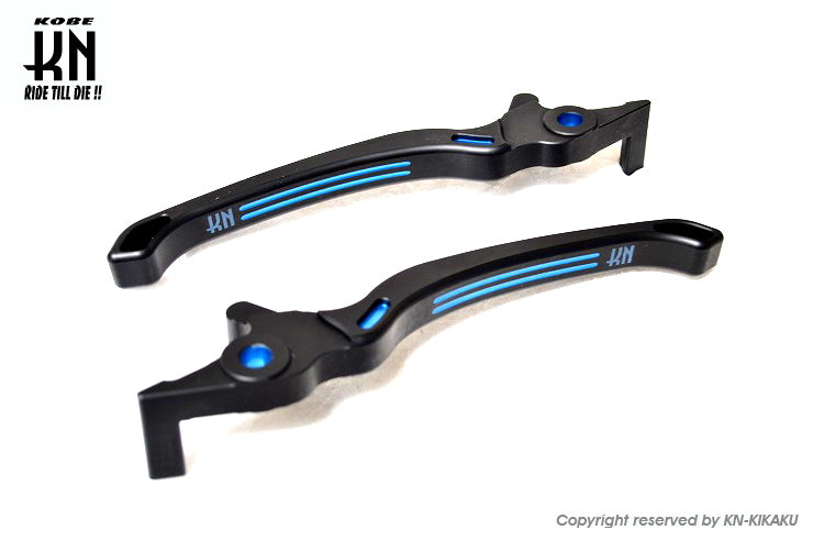 KN TKDデュアルカラーレバー【NMAX125/155】マットブラック/ブルー