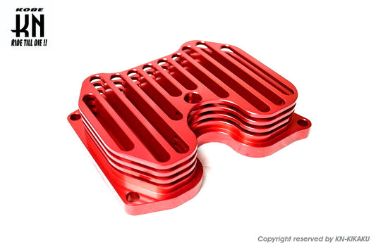 KN ビレットヘッドカバー【マジェスティS/SMAX/FORCE】レッド