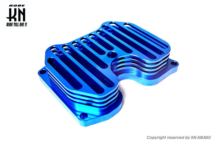 KN ビレットヘッドカバー【マジェスティS/SMAX/FORCE】ブルー