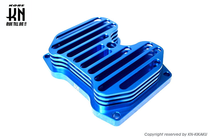 KN ビレットヘッドカバー【マジェスティS/SMAX/FORCE】ブルー