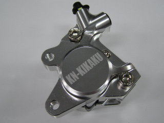 2POTキャリパー 対向キャリパー アルミ削出キャリパークロームメッキ