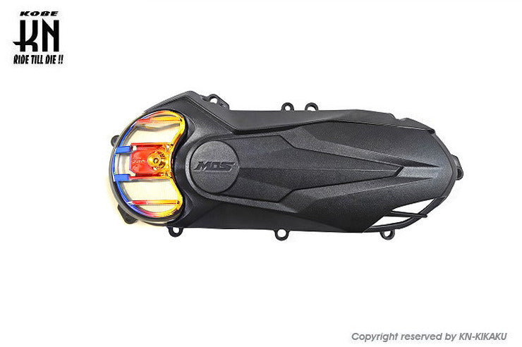 MOS軽量クランクケースカバー 【レインボーチタンルック2】シグナスX【4/5型】BWS125【2型】