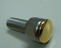 ヘックスボルト用 ヘッドキャップ 穴径4mm【M5ボルト用】ゴールドメッキ【10個入】