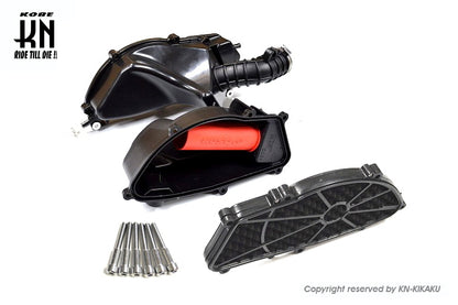 大容量エアクリーナーBOX【シグナスX4型/5型/BWS125/BWSX/BWSR】ブラックフィルター