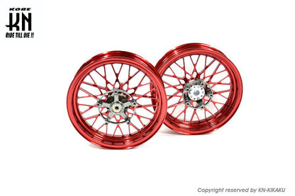 MOS 鍛造アルミホイール前後セット【FF-14】マジェスティS/SMAX/FORCE【レッド】