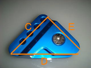 リアショック　アッパーアダプター汎用 タイプ3 (ブルー)