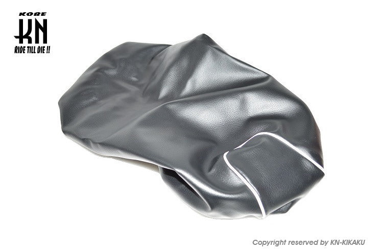 2WAY シートカバー【ゴム入り】 国産高品質【ジャイロUP /TA01】ブラック/ホワイトパイピング