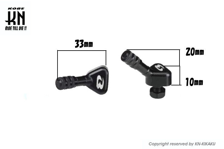 RCB アルミCNCエアーバルブ【シルバー】45度