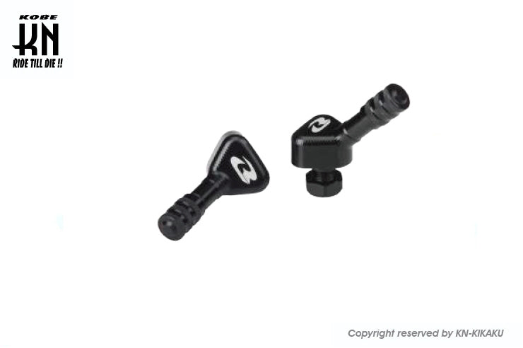 RCB アルミCNCエアーバルブ【ブラック】45度