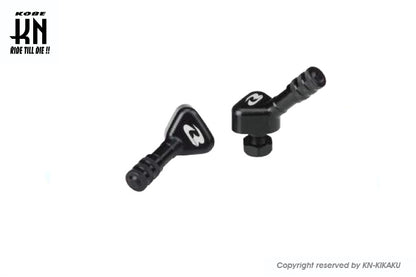 RCB アルミCNCエアーバルブ【ブラック】45度