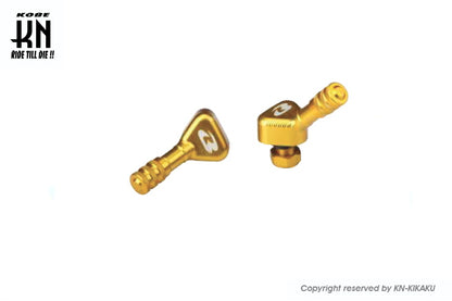 RCB アルミCNCエアーバルブ【ゴールド】45度