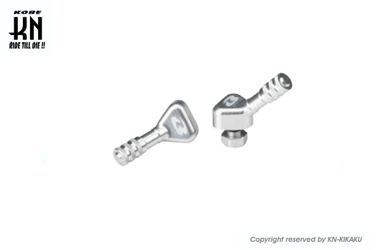 RCB アルミCNCエアーバルブ【シルバー】45度