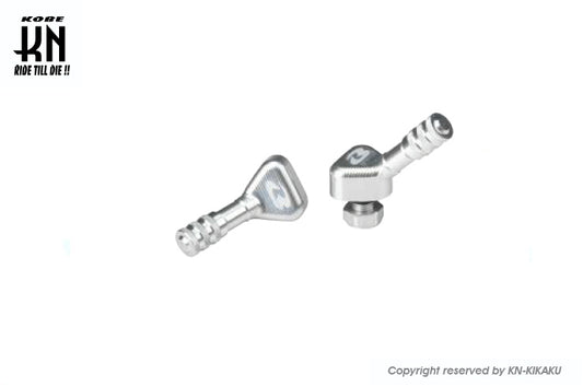 RCB アルミCNCエアーバルブ【シルバー】45度