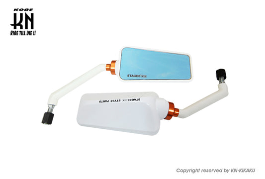 STAGE6 バックミラー 【ホワイト/ ブルーレンズ】