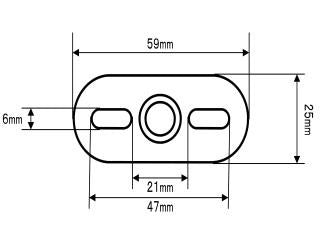 汎用ミラーステー フィッティングプレート　Sサイズ 【BA34-S】