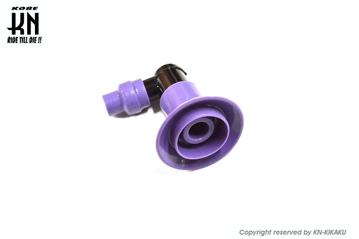 プラグキャップ【YAMAHA/HONDA】【パープル/ブラック】タイプ1