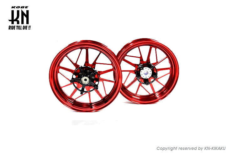MOS 鍛造アルミホイール前後セット【FF-10】マジェスティS/SMAX/FORCE【レッド】