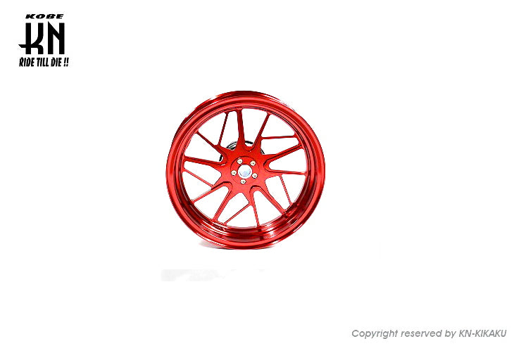 MOS 鍛造アルミホイール前後セット【FF-10】マジェスティS/SMAX/FORCE【レッド】