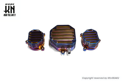 TAN-SHEN タイミングギヤカバー,タペットカバーセット【シグナスX/BWS】チタンカラー