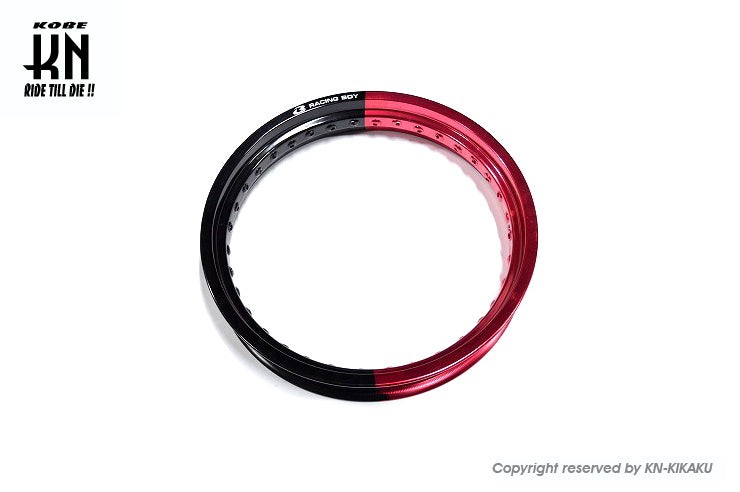 RCB アルミホイールリム【250-17】ブラック/レッド【36H】