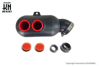 汎用エアクリBOX【46mm,35mm,28mm】3WAYタイプ【レッド】